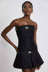Margaux black top  skirt matching set