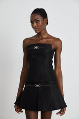 Margaux black top  skirt matching set