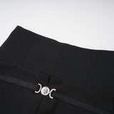 Margaux black top  skirt matching set