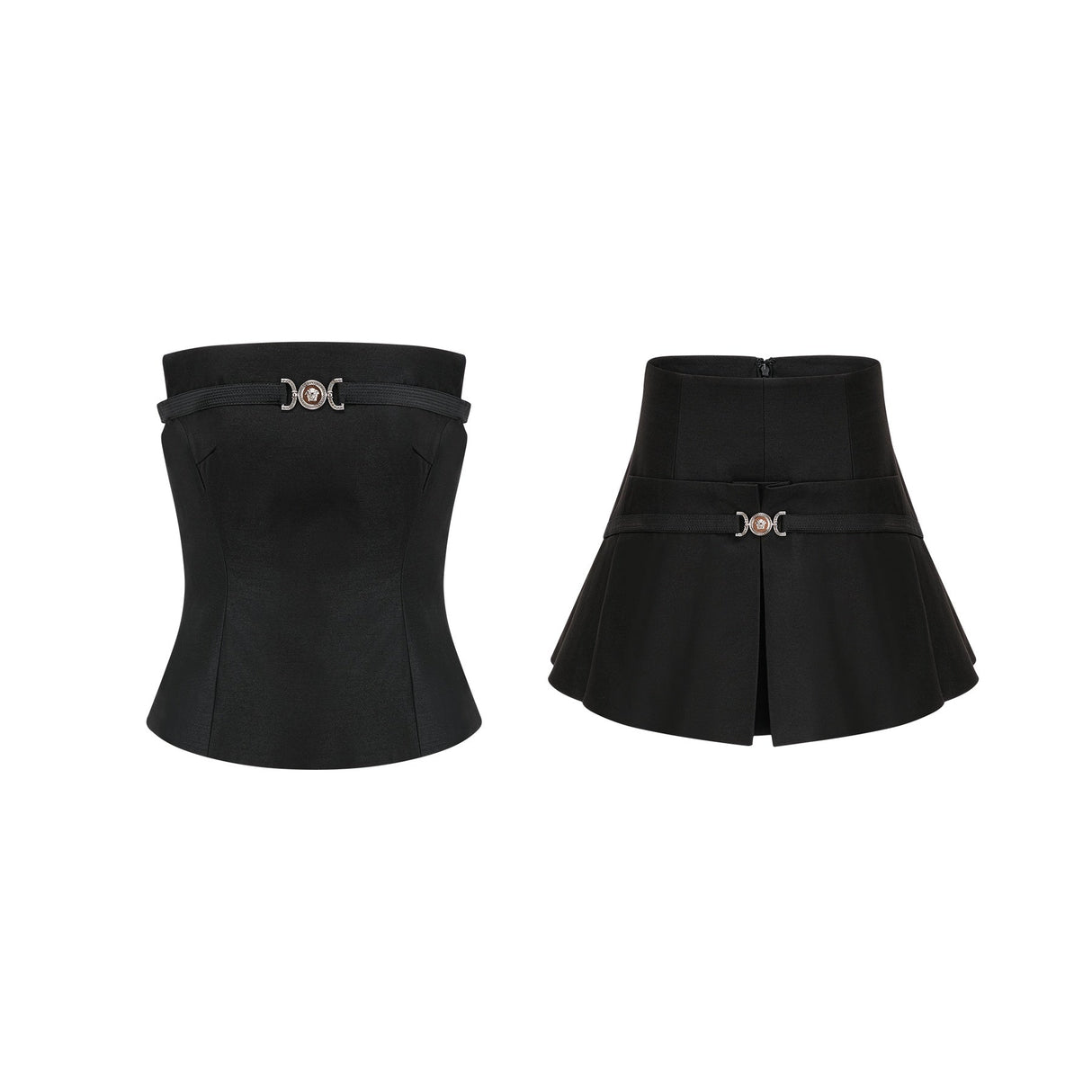 Margaux black top  skirt matching set