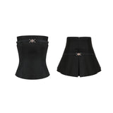 Margaux black top  skirt matching set