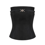 Margaux black top  skirt matching set