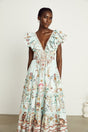 Margot ruffle floralprint sleeveless maxi dress