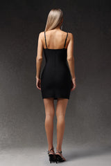 Maria Black Floral Applique Sleeveless Evening Dress