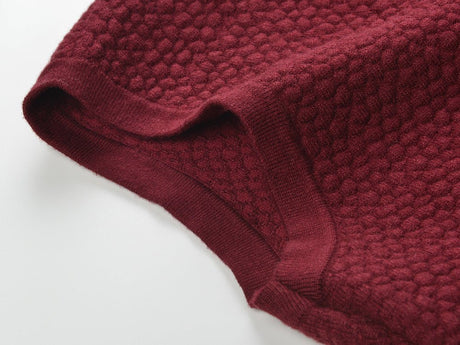 Maria Dress - Sleeveless Silhouette - Textured Fabric With Fringe Hem - Slim Fit - Fringe Waist Detailing