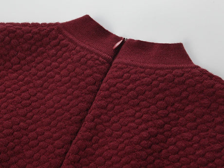 Maria Dress - Sleeveless Silhouette - Textured Fabric With Fringe Hem - Slim Fit - Fringe Waist Detailing