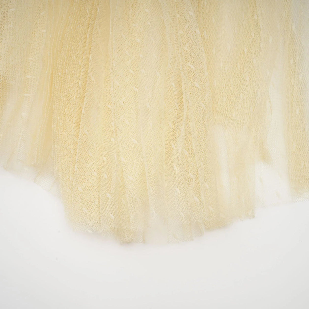 Maria Midi Dress Floral - Lace Paneling Peplum Waist Tulle Neutrals