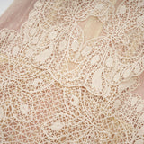 Maria Midi Dress Floral - Lace Paneling Peplum Waist Tulle Neutrals
