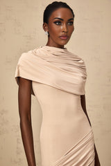 Mariachiara Mini Dress with Mock Neck and Ribbon Design