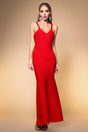 Mariah Stretch S Fit Dress in Red