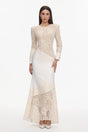 Mariah White Lace Maxi Dress for Formal Occasions