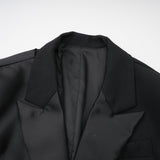 Mariangela Blazer Mariangela Oversize Bow Tie Black Blazer