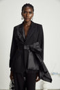 Mariangela Blazer Mariangela Oversize Bow Tie Black Blazer