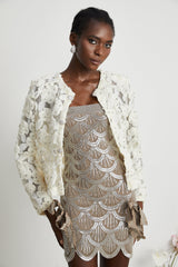 Marianne floralappliqué embellished jacket