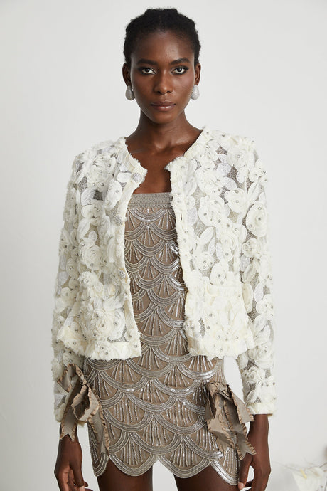 Marianne floralappliqué embellished jacket