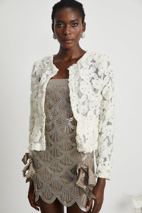 Marianne floralappliqué embellished jacket