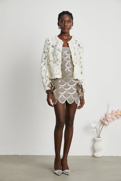 Marianne floralappliqué embellished jacket