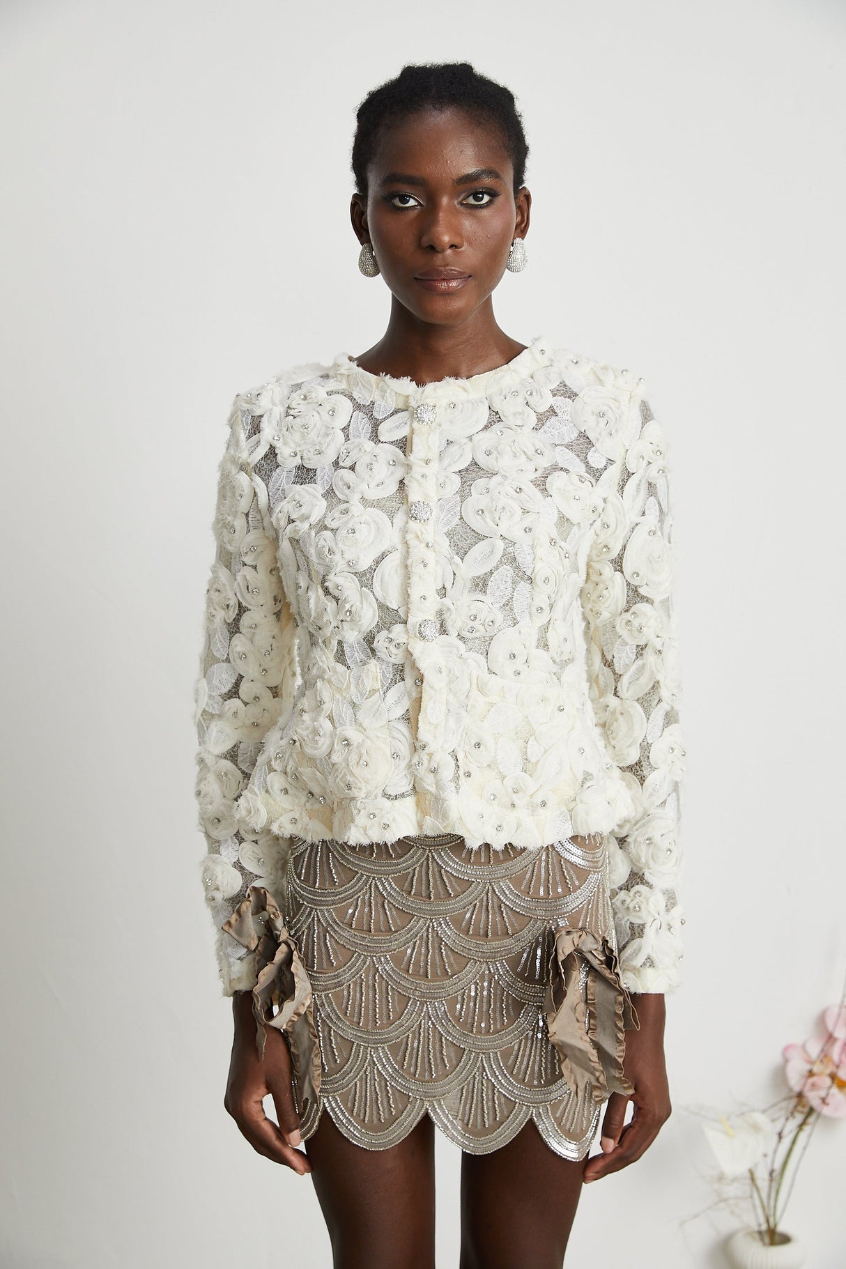 Marianne floralappliqué embellished jacket