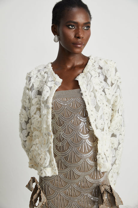 Marianne floralappliqué embellished jacket