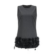 Marianne petaltrim wool mini dress