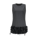 Marianne petaltrim wool mini dress