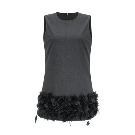 Marianne petaltrim wool mini dress