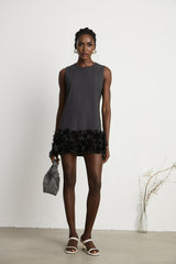 Marianne petaltrim wool mini dress