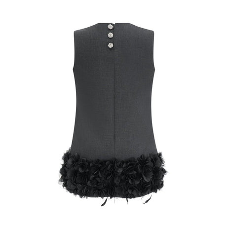 Marianne petaltrim wool mini dress