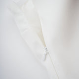 Mariarosa Mini Dress Mariarosa White Faux Flower Tie Side Zip
