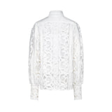 Marie lacefloral embellished shirt  skirt matching set