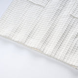 Mariella Jacket & Skirt White Waffle Knit Set