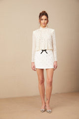 Mariolina Blouse Mariolina Crystal Embellished Pleated