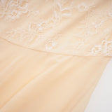 Mariolina Sleeveless Midi Dress with Bustier Style and Lace Detailing