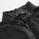 Marisa Midi Dress - Bishop Sleeve - High Waist - Elegant - Lace