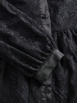 Marisa Midi Dress - Bishop Sleeve - High Waist - Elegant - Lace