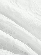 This elegant white dress features intricate lace detailing that adds a romantic touch, making it perfect for special.