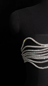 Mary Black Diamond Detail Maxi Dress