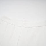 Mary Top & Trousers White Asymmetric One Shoulder Matching