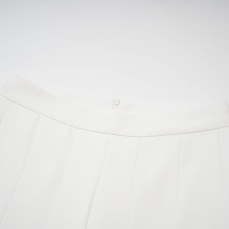 Mary Top & Trousers White Asymmetric One Shoulder Matching