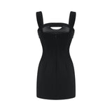 Mathilde black mini dress