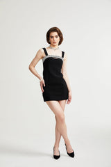 Mathilde black mini dress
