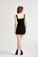 Mathilde black mini dress
