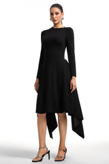 Matilde Black High Low Hemline Dress