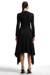 Matilde Black High-Low Hemline Dress for Special Occasions