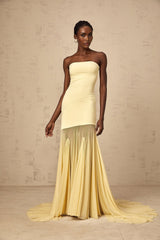 Matilde Maxi Dress - Off - Shoulder Tulle Pleated Floor - Length