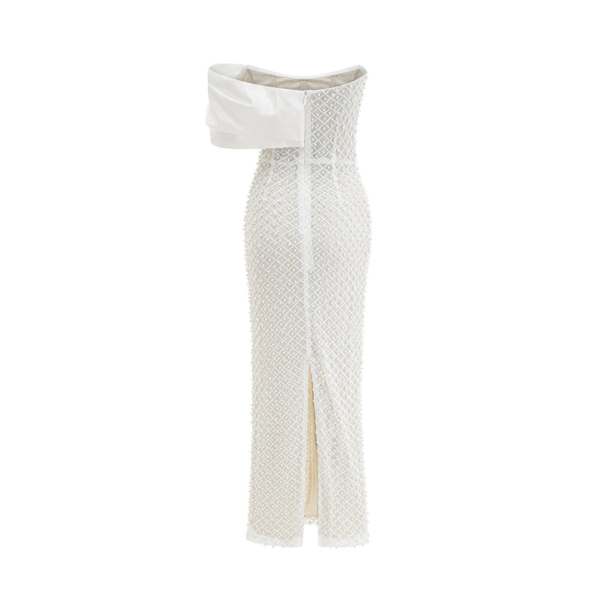 Maura fauxpearl offshoulder dress