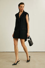 Maya Blazer with Bow Detail & Open Back
