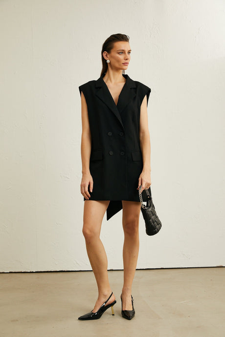 Maya Blazer with Bow Detail & Open Back