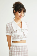 Melanie cropped top  skirt matching set