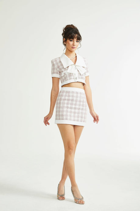 Melanie cropped top  skirt matching set